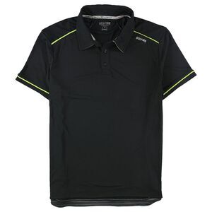 SOLFIRE Mens Performance Polo Shirt, Black, NWT